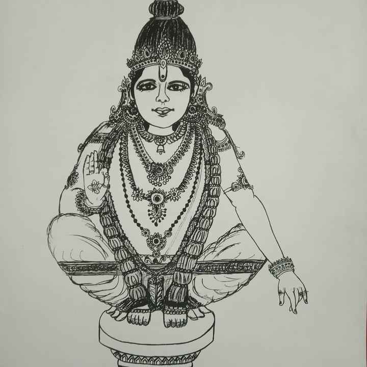 Sabarimala Ayyappa Swami  Swami Saranam Art sent by Madan Swamy Please  do share u r art work on Ayyappa with our page Swamiye Saranam Ayyappa    Facebook