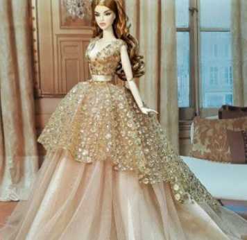 New Dress for sell EFDD  Barbie gowns Doll dress Barbie dress