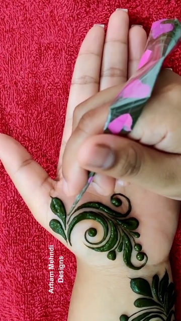 Easy Beautiful Heena Mehndi Design for Hand || Arham Mehndi Designs -  YouTube-kimdongho.edu.vn