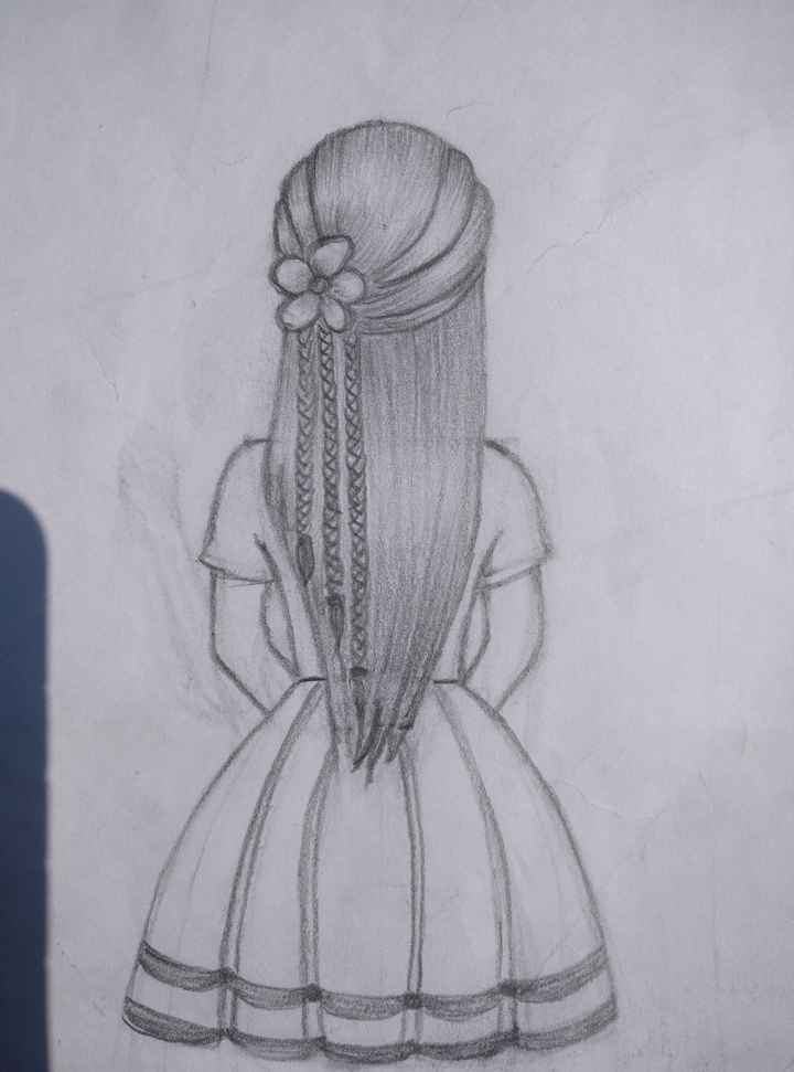 Girl in dress sketch - Brooke's sketch's - Drawings & Illustration, People  & Figures, Female Form, Clothed - ArtPal