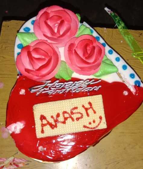 Girlfriend Birthday Special Pink Rose Cake With Name