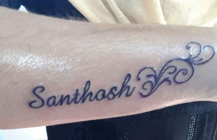 Santosh   tattoo lettering download free scetch