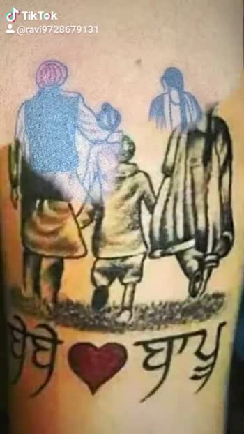 Bebe bapu name tattoo design on arm... - _kalsi_tatto_studio | Facebook