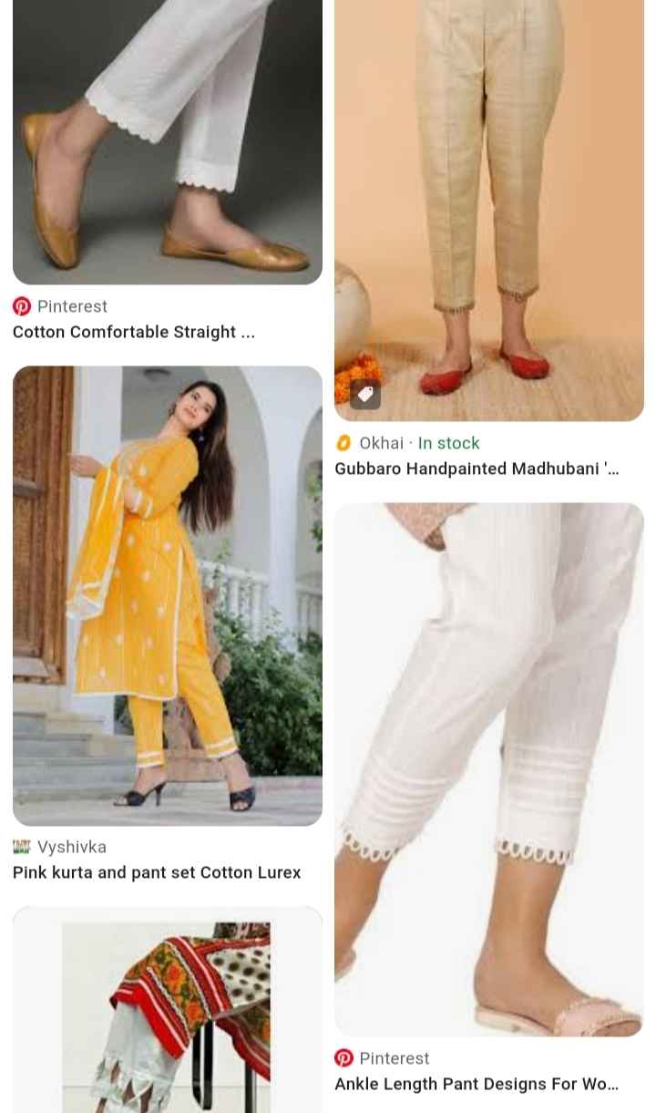 Trousers designs, Ankle length pent designs