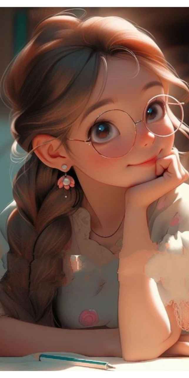 cute cartoon girl dp🖤°•❤ Images • 𝄟✮͢ ⇶✴☞𝑺𝙺❈♡ (@___keep___smiling___)  on ShareChat