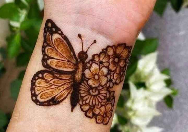 Intricate Henna Designs for Special Occasions  Butterfly Henna Design