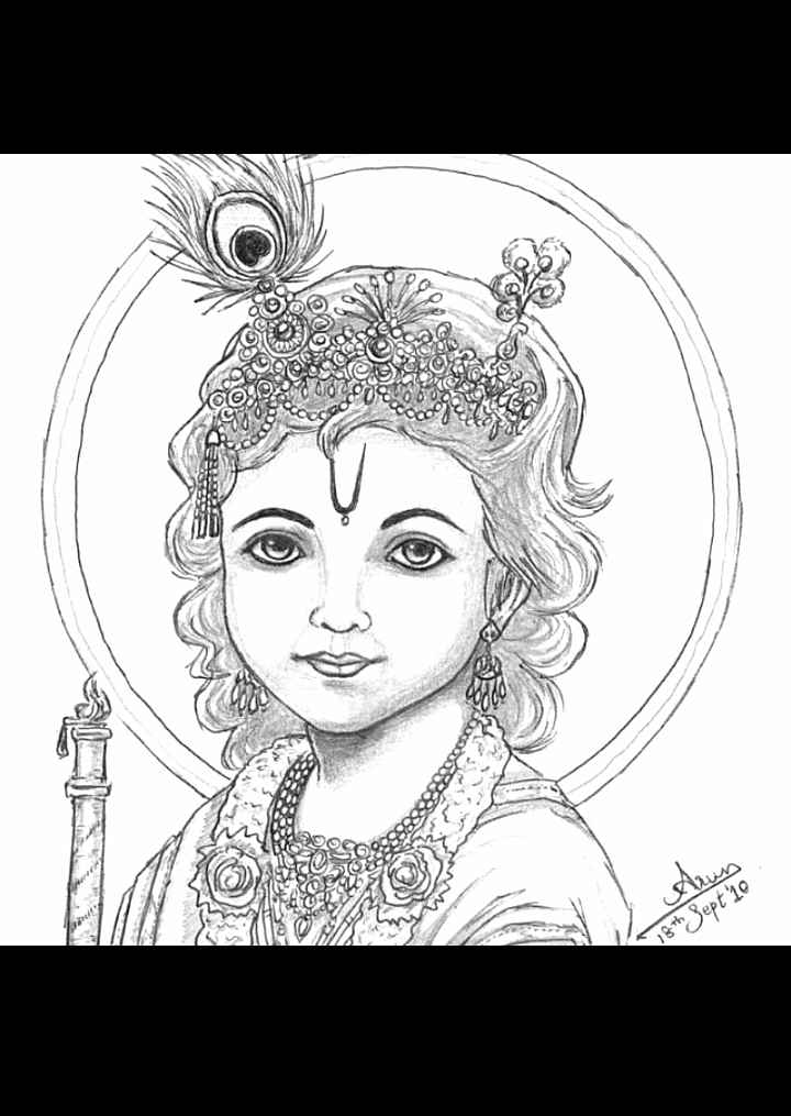 Lord Krishna Radha Sketch Wallpaper Full HD  MyGodImages