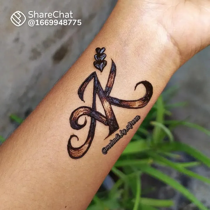 Share 82 ak letter tattoo designs best  thtantai2