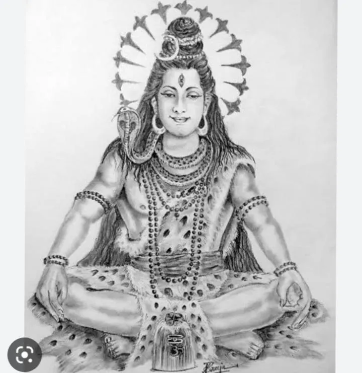 Lord bholenath pencil drawing/lord mahadev drawing/bholenath drawing -  YouTube