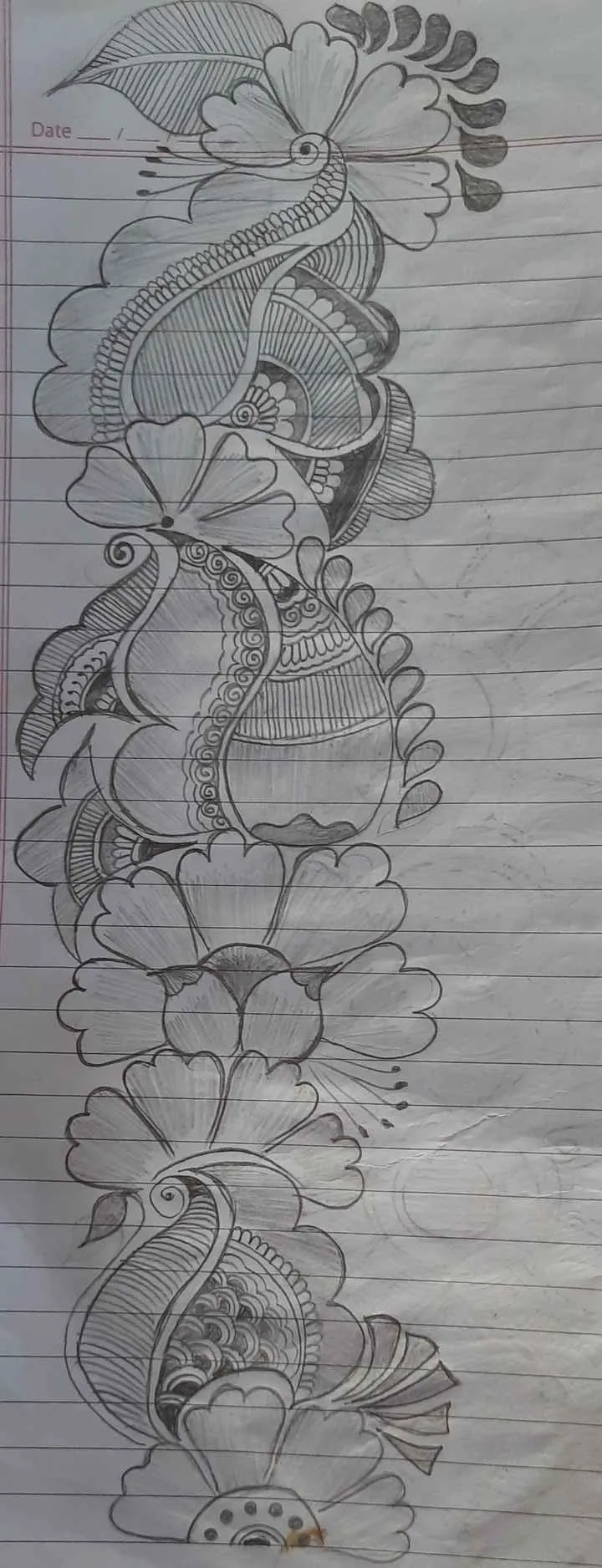 Heena Art by Pencil for practice  Draw Easy mehdi sketch on paper   YouTube
