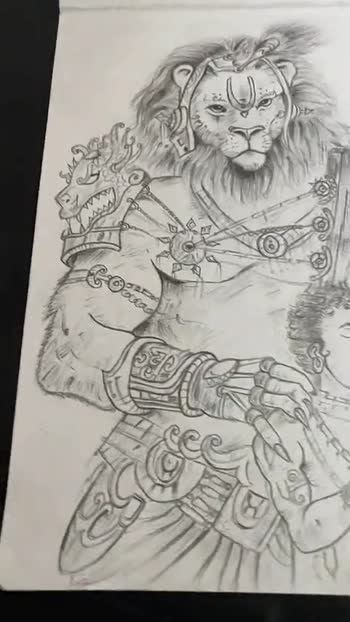 Narasimha  Roopas Pencil Sketches  Drawings  Illustration Religion  Philosophy  Astrology Hinduism  ArtPal