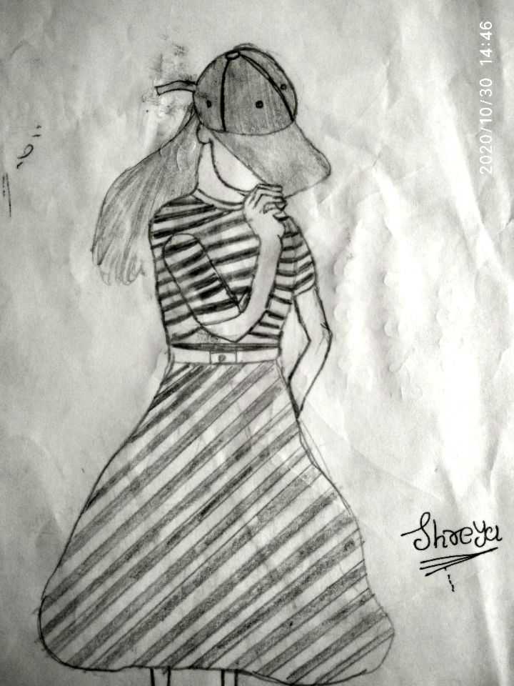 girls drawing sketches Images • Tanay (@thote) on ShareChat