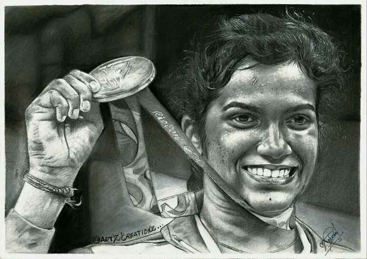 Sushrutha Delampady Twitter वर A tribute sketch to Pvsindhu1 for making  India proud once again Hope she notices  KoreaSS PVSindhu  KoreaOpen2017 KoreaOpen httpstco95IkbRBSC6  Twitter