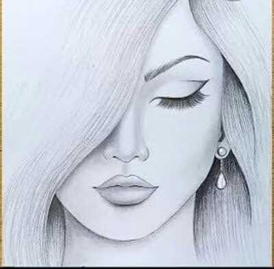 Pencil Sketch of Girl with Attitude  DesiPainterscom