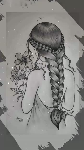 Girl Art # pencil art Images • ritika (@queen_off_devil) on ShareChat