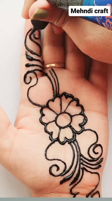 Simple Mehndi Designs: For Front Hand and Back Hand
