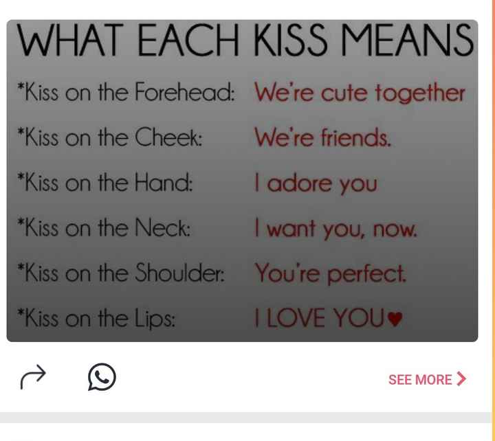 what each kiss means
