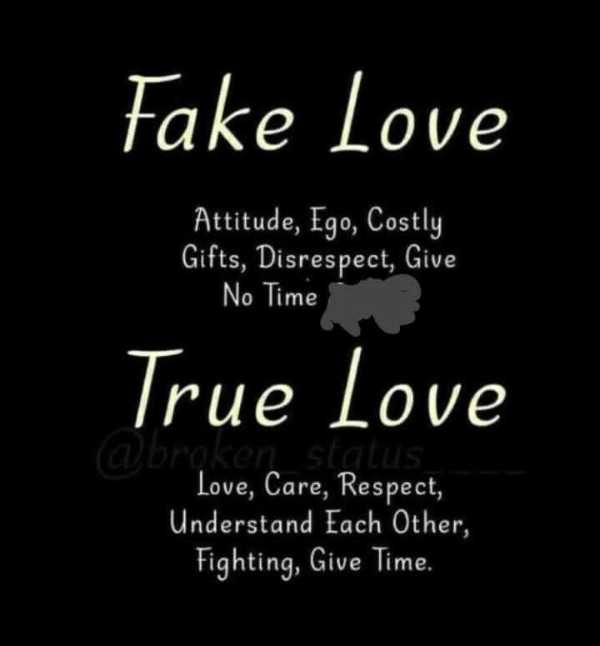 True Love Vs Fake Love - Love Quotes, love is true 1 