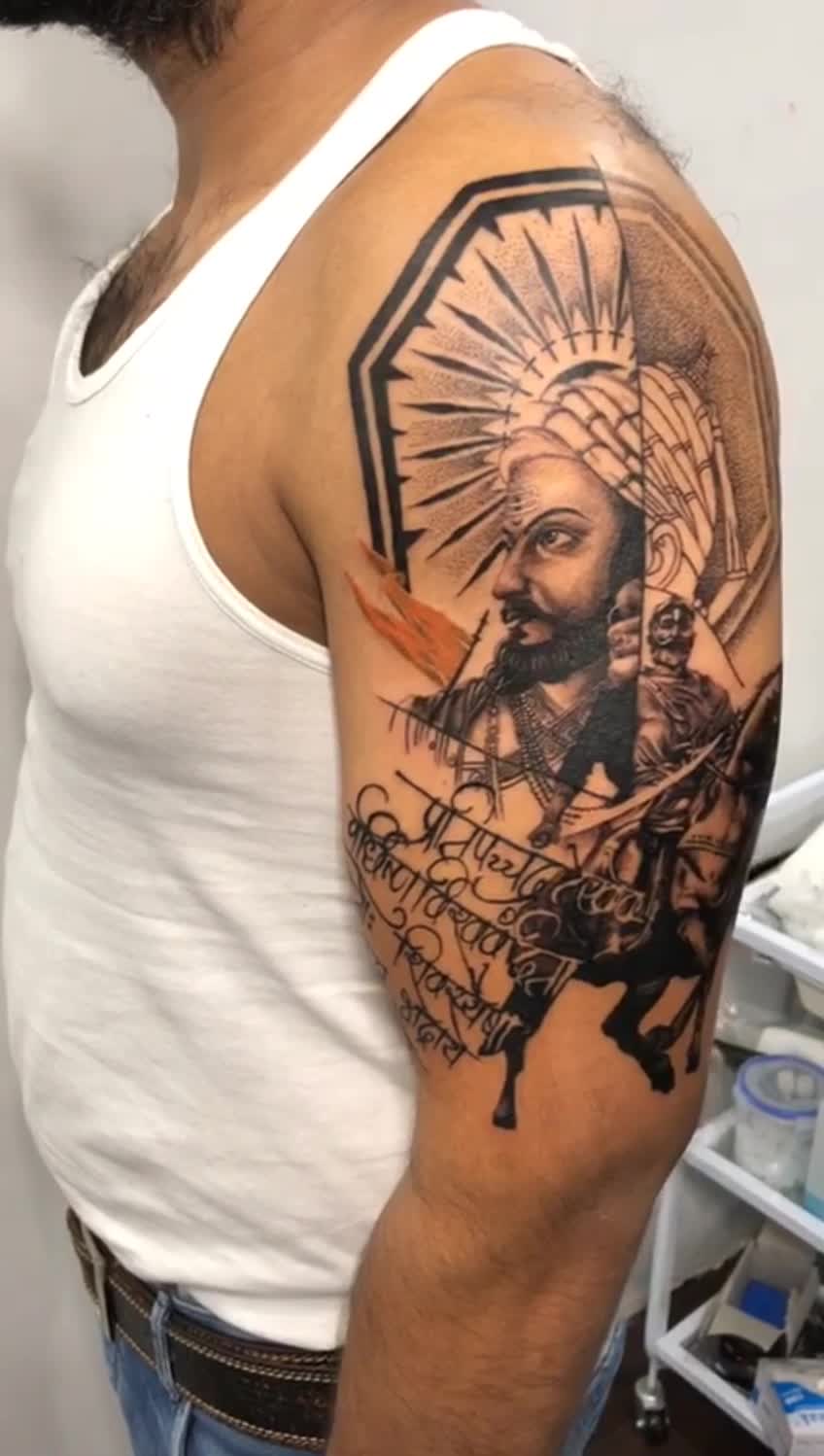 A Great Leader Shivaji Maharaj Tattoo by Pratik Patkar  Behance