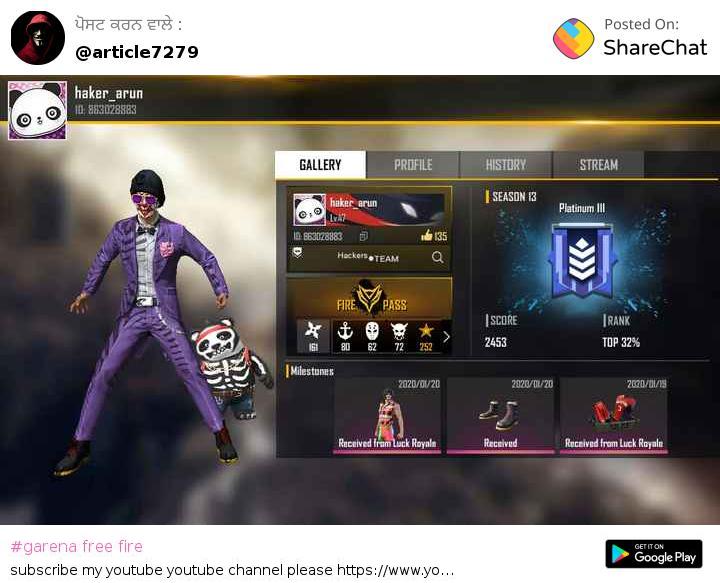 garena free fire Images • HACKER GAMING (@arunkaler) on ShareChat