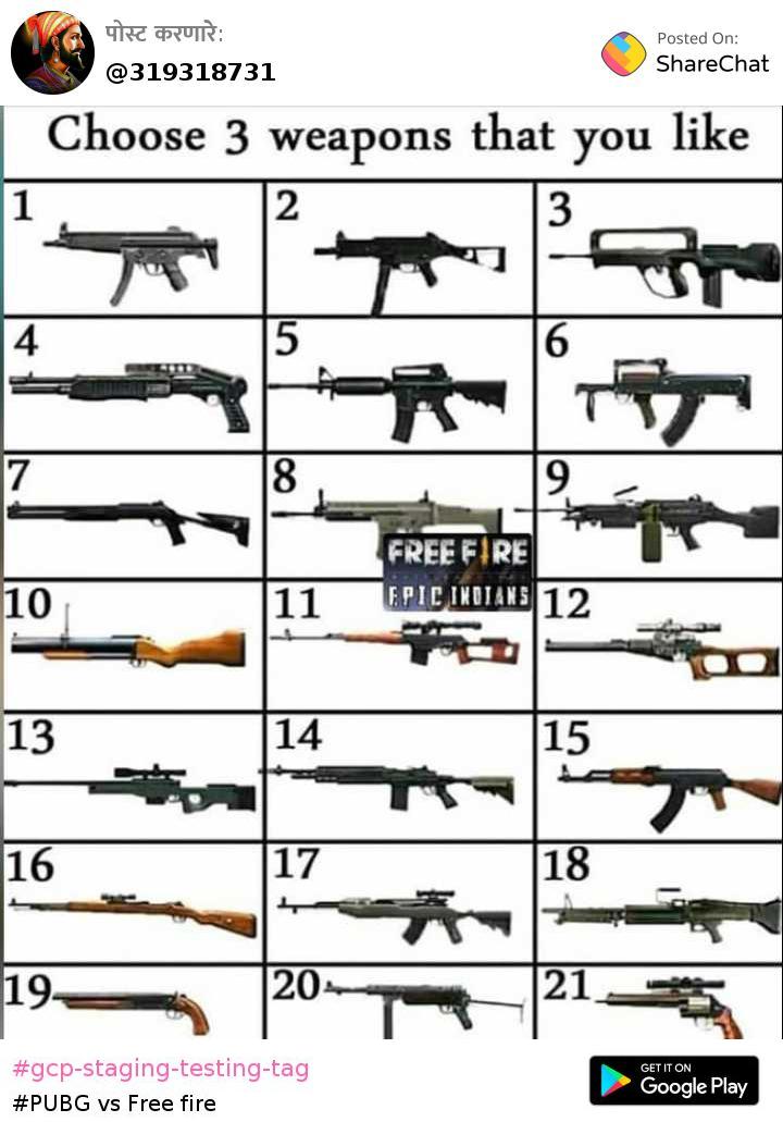 Pubg vs free fire • ShareChat Photos and Videos