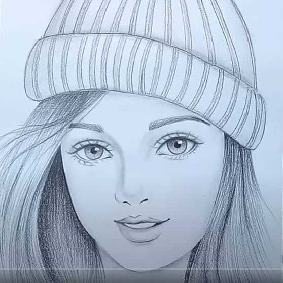 girls drawing sketches Images • Tanay (@thote) on ShareChat