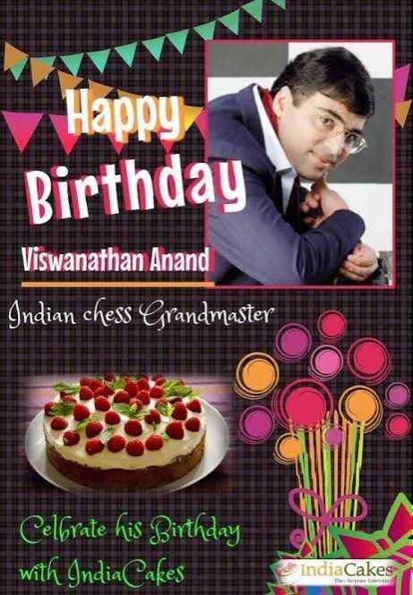 Indian Chess Grandmaster Viswanathan Anand Celebrate 52th Birthday