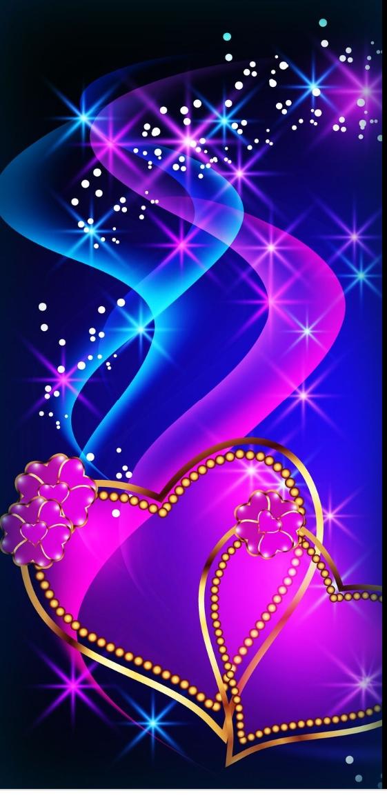 Valentines day  cute pink and blue hearts 2K wallpaper download