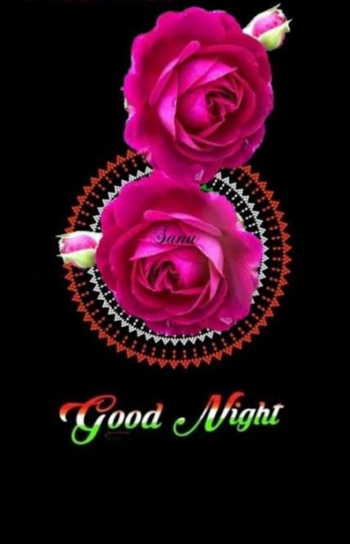 good night images with roses