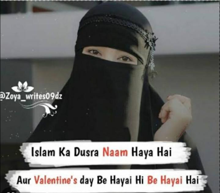 Say No To Valentine's Day. - @ Zoya_writes09dz Islam Ka Dusra Naam Haya Hai Aur Valentine's day Be Hayai Hi Be Hayai Hai - ShareChat
