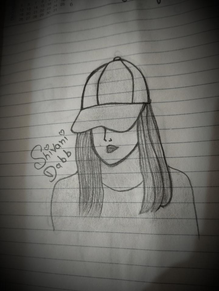 How to draw a Girl with Cap || A Girl with BTS cap || Pencil Drawing || bir  kız nasıl çizilir - YouTube