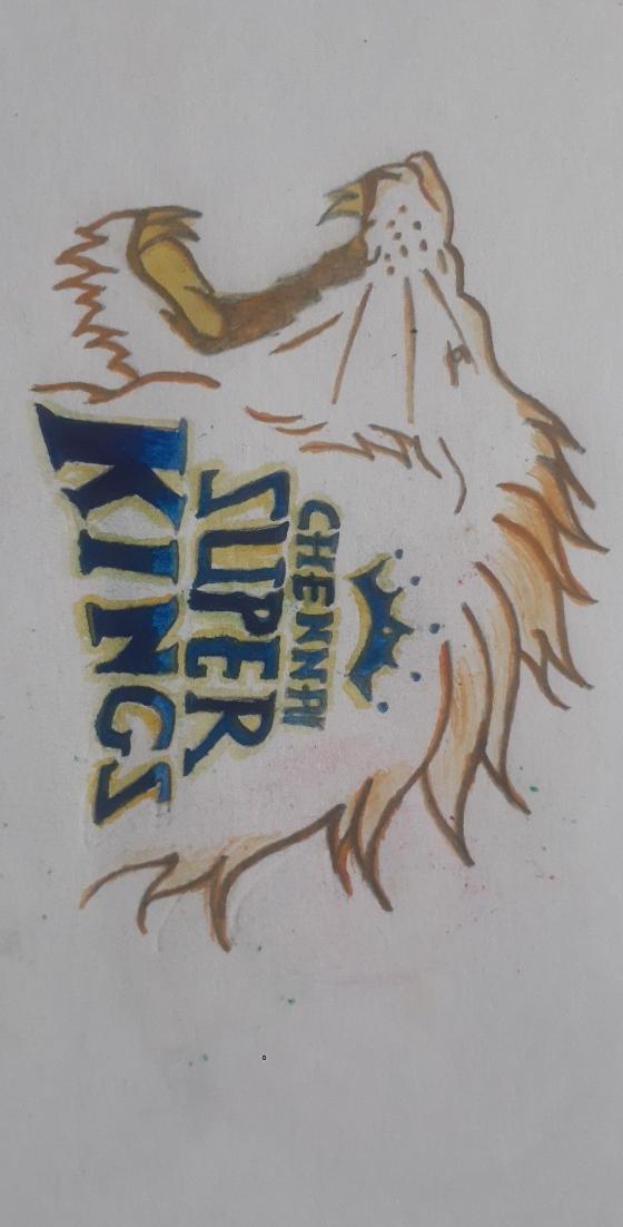 Drawing Chennai Super Kings  My tribute to CSK for IPL 2021  Chennai  super kings Sketch videos Tribute