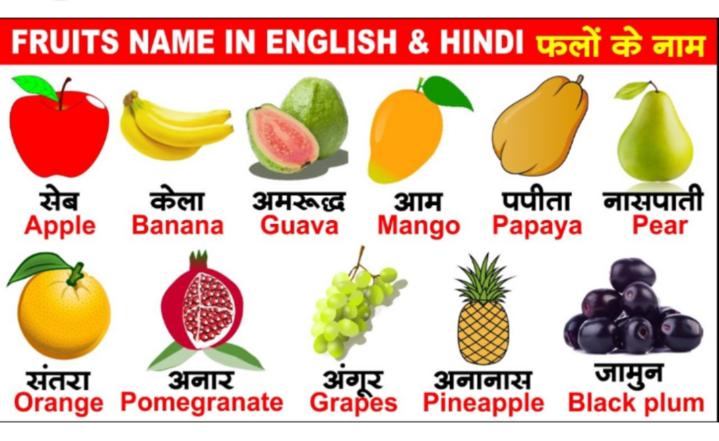 fruit names #🍒🍎🍒🍉🍈🍐🍈🍐🥝🌽🥝🍇🥭🥥🥥🍍 ALL fruits Name • ShareChat  Photos and Videos