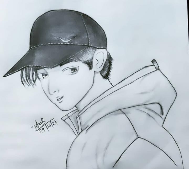 cool boy drawing
