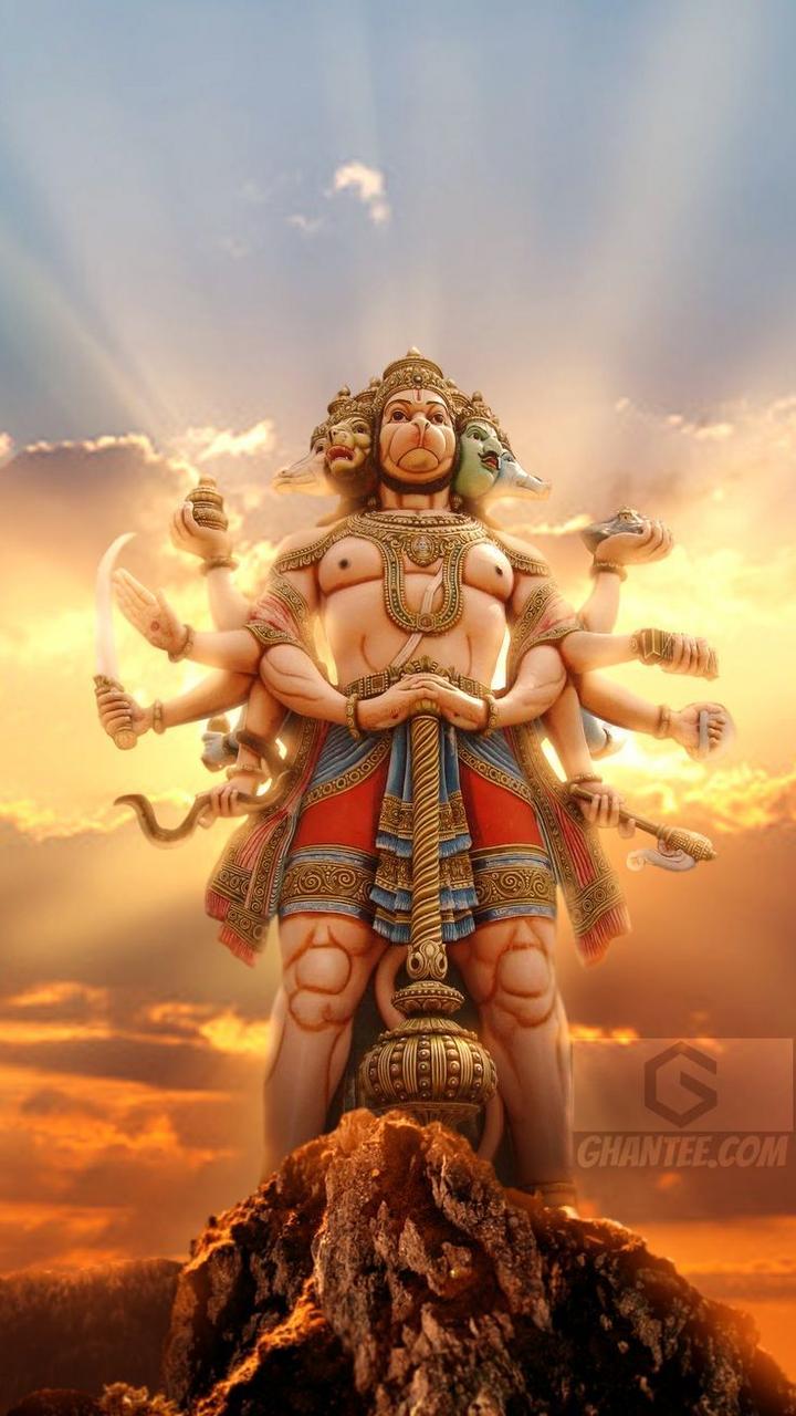 Jay Hanuman Ji Exclusive Self Adhesive Poster for Pooja Room 12 X 18  inches Paintings  Posters