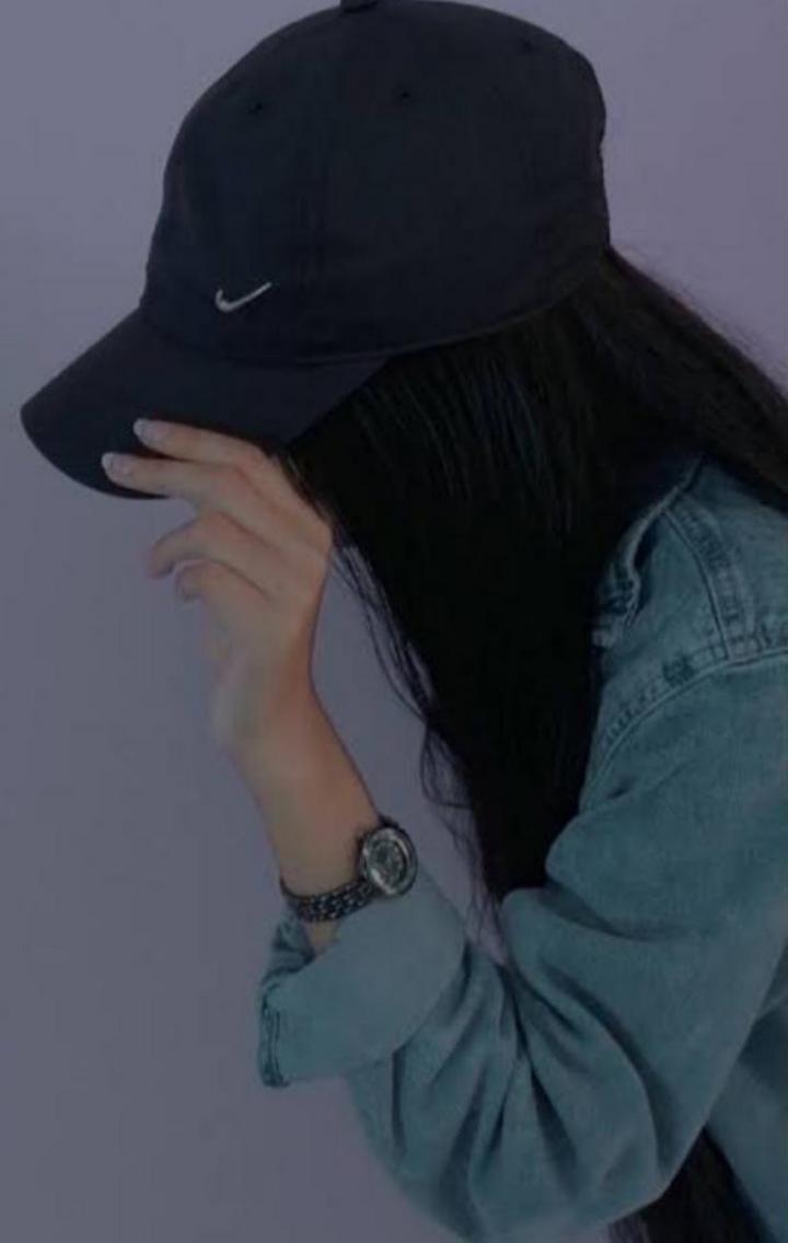 A girl hot sale with a cap