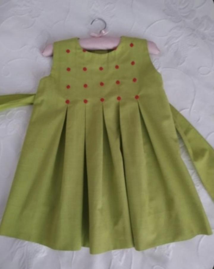Girl Offwhite Cotton Baby Frock Size 14  18