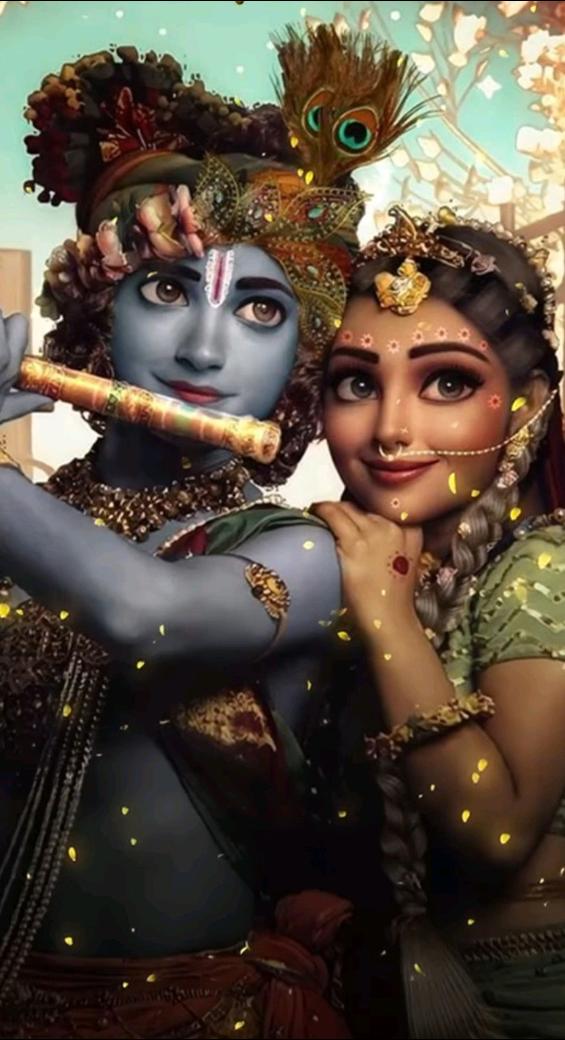 Radhe ❤️ Krishna Cute Pictures - ShareChat