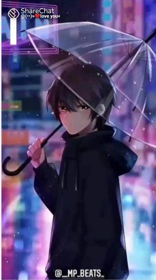 Anime boy wearing black hoodie  Playground AI
