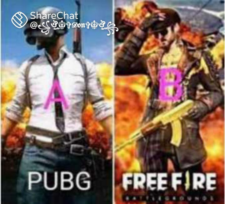 free fire vs pubg • ShareChat Photos and Videos
