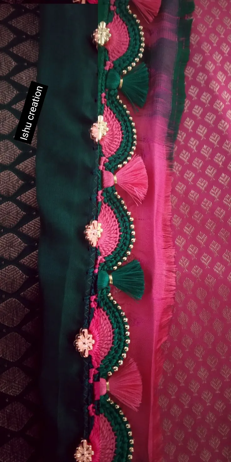 Simple Pattu & Silk Saree Kuchu Design - Ethnic Fashion Inspirations!