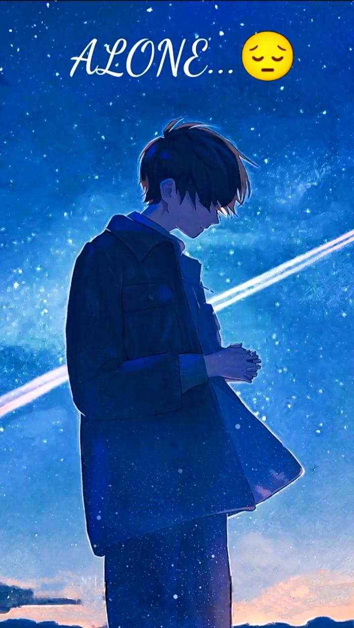 Lonely Anime Boy Raining On A Swing GIF | GIFDB.com