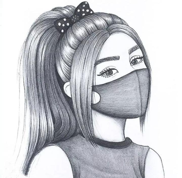 Sketch Sad Girl DP - ShayariMaza