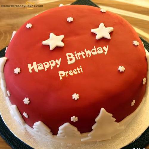 Preeti Happy Birthday Cakes Pics Gallery