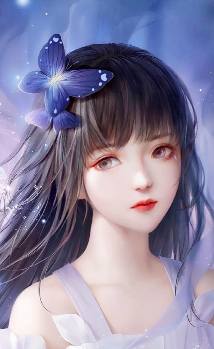 🤍💙cute cartoon girl dp💙 Images • ❥ ͥ🥰 ͣ ͫͫ𝕂𝕒𝕝𝕡𝕦🦋⃝🎀  (@_familylover_) on ShareChat