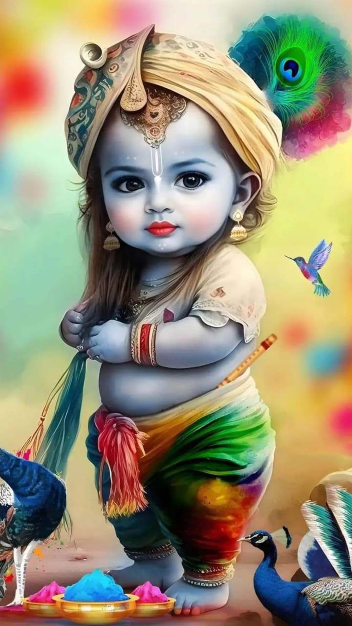 cute little Krishna 🥺#little krishna 🥰 • ShareChat Photos and Videos