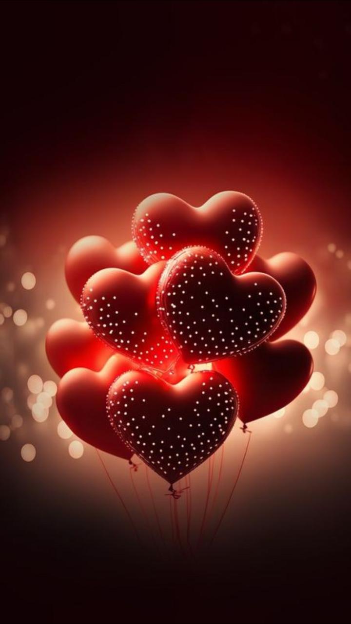 Premium AI Image  Valentine Love Heart Romance Wallpaper Art Background