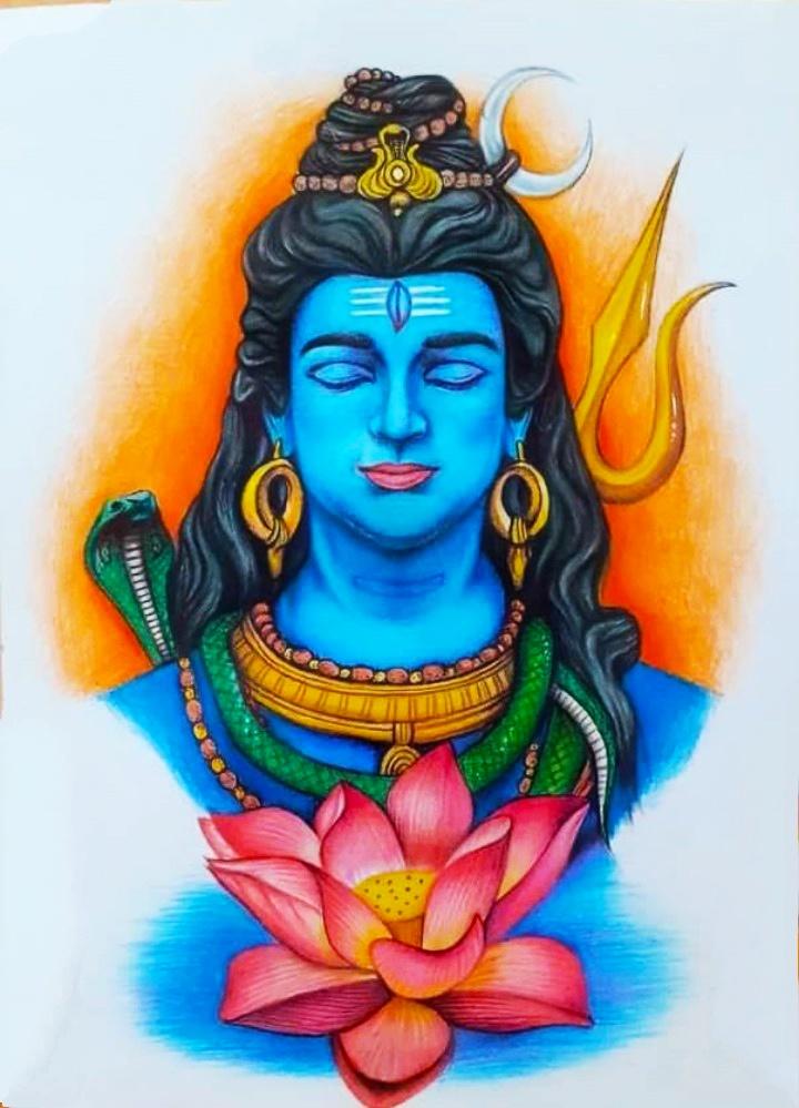 Watercolor head of Shiva Stock Illustration  Adobe Stock