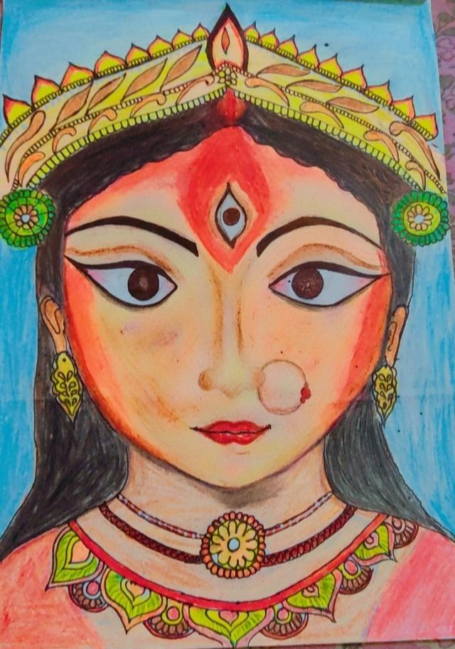 Day 6 - Durga Maa Crafts - Artsy Craftsy Mom