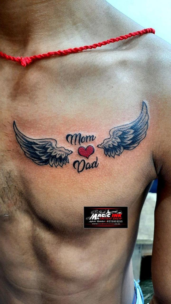 Kingleo Tattooz indore on Instagram Mom Dad Tattoo Design By Raghav  Rajput Address 322 BK Sindhi Colony Gali no 2  RS Chat wali Gali   above sweety fashion 1st floor Indore 